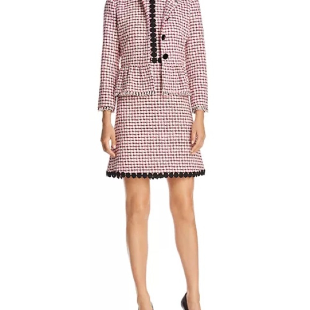kate spade Pink and Black Tweed Peplum Blazer (NWOT) - Size 4 - Picture 3 of 3